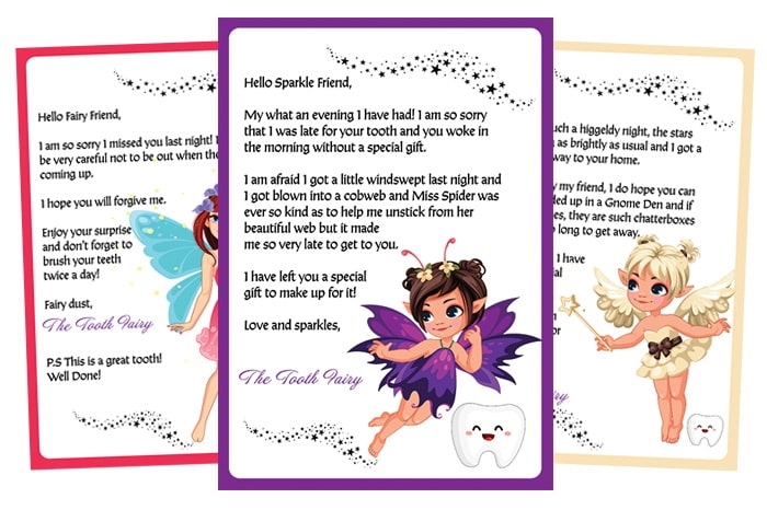 Free Printable Tooth Fairy Apology Letter Package