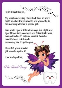 Free Printable Tooth Fairy Apology Letter Package