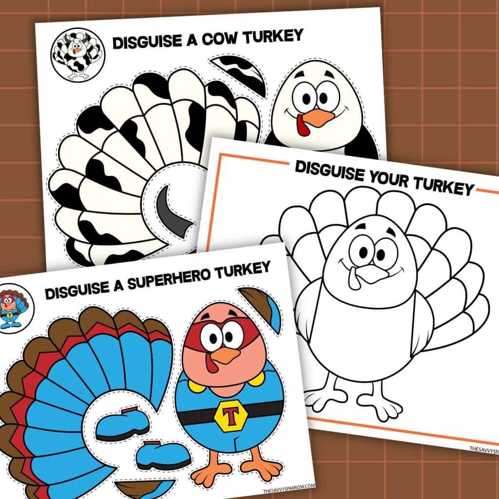 Free Printable Turkey In Disguise Templates To quot Hide A Turkey quot