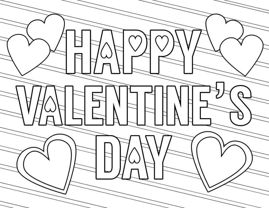 Free Printable Valentine Coloring Pages Paper Trail Design