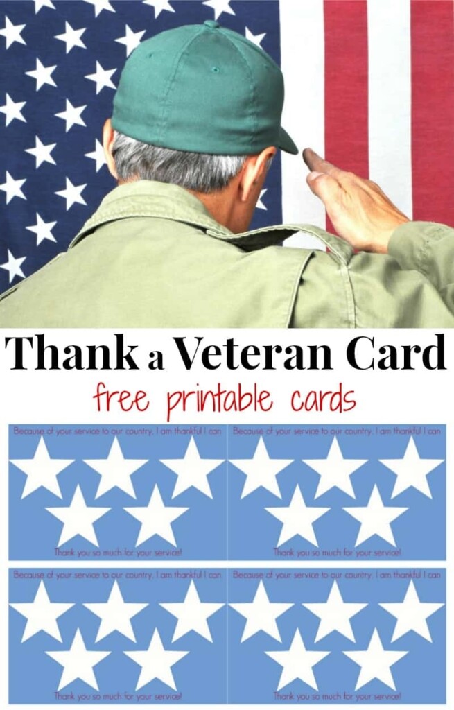 Free Printable Veterans Day Thank You Cards