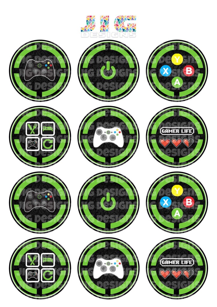 Free Printable Video Game Cupcake Toppers Printable And Enjoyable 