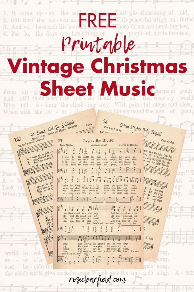 Free Printable Vintage Christmas Sheet Music Hymns Artofit