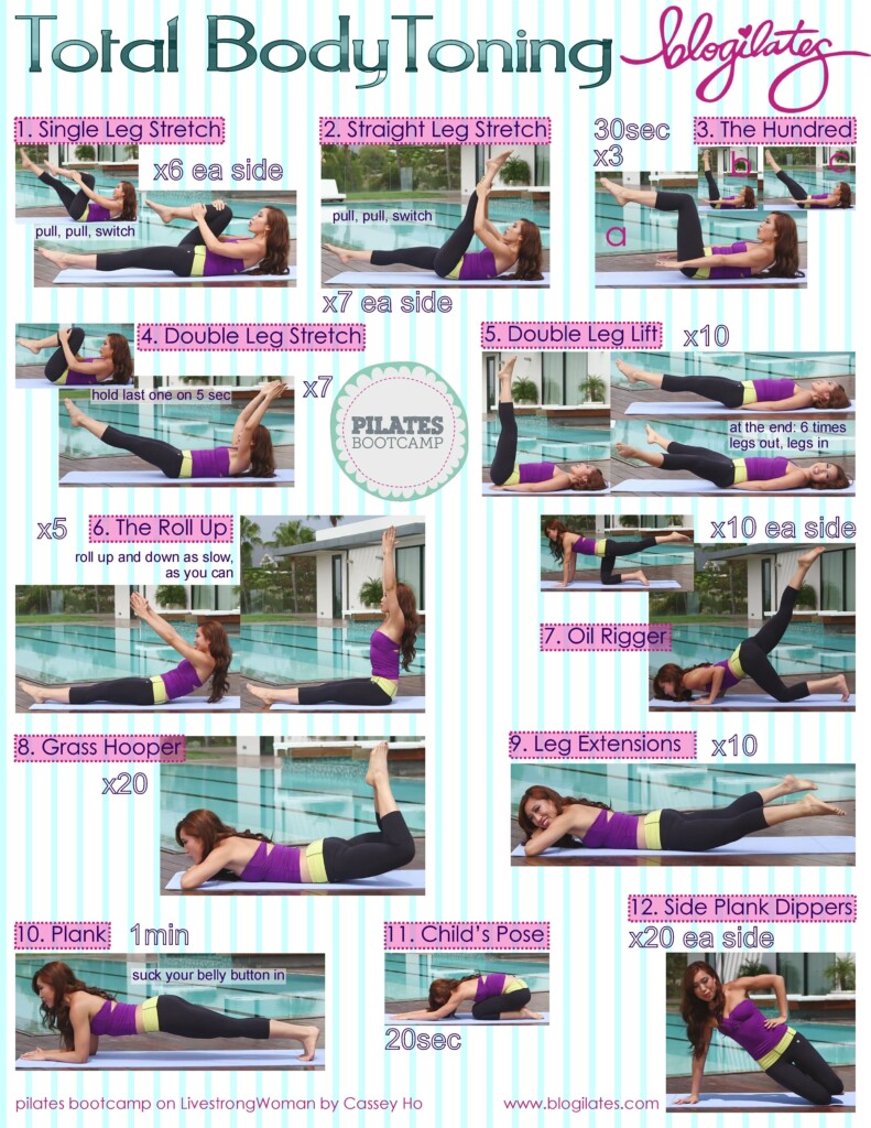 Free Printable Wall Pilates Chart Printable Sight Words List