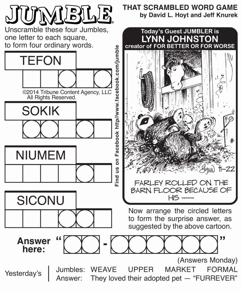 Free Printable Word Jumbles For Kids
