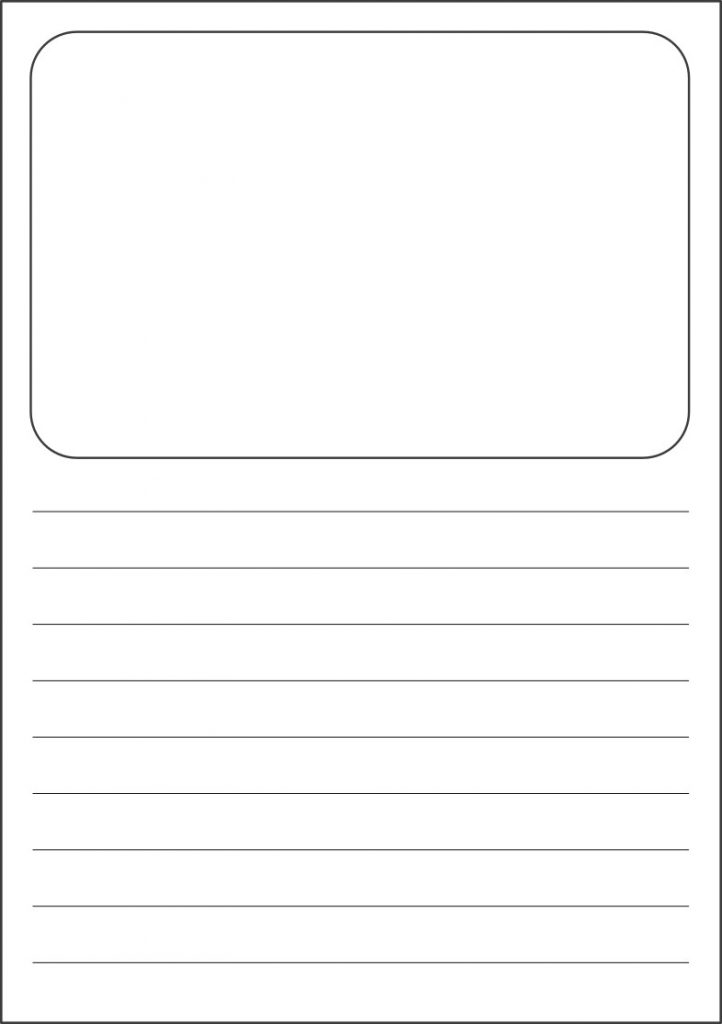 Free Printable Writing Paper With Picture Box PDF Primary Dashed 