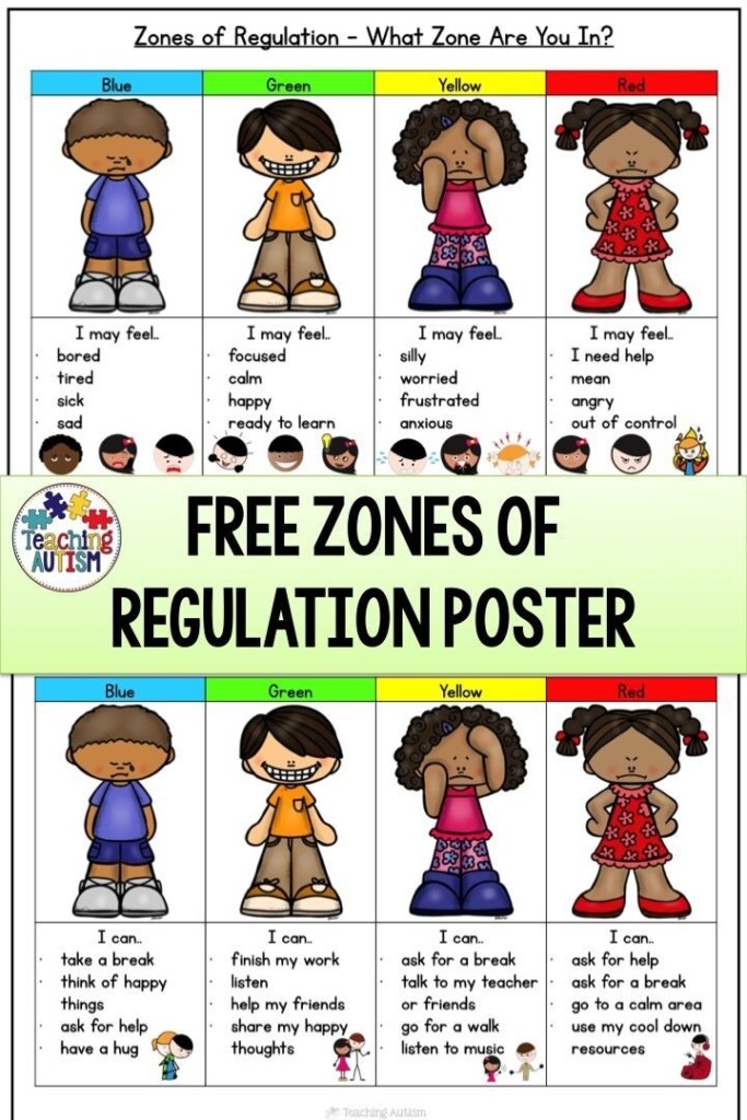 Free Printable Zones Of Regulation Printable Calendars AT A GLANCE