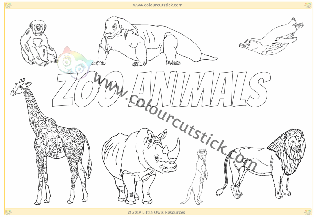 Free Printable Zoo Animals Coloring Pages