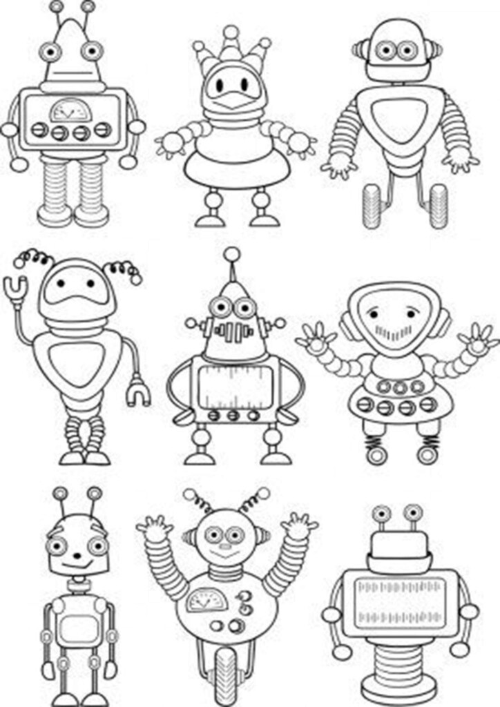 Free Robot Coloring Pages Web Do Your Kids Love Robots Printable 