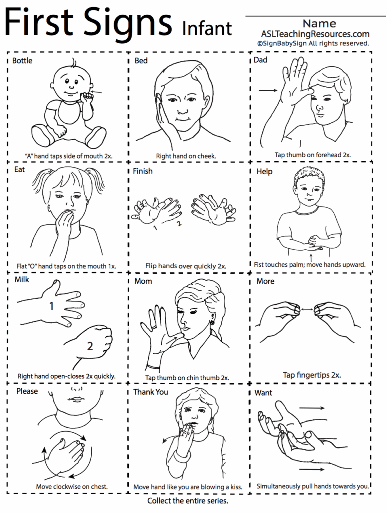 Free Sign Language Printables Printable Sight Words List