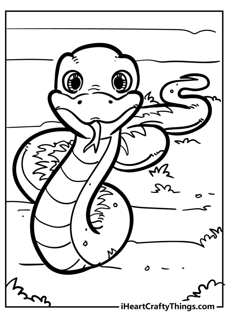 Free Snake Coloring Page Unleash Your Inner Artist And Learn About Snakes