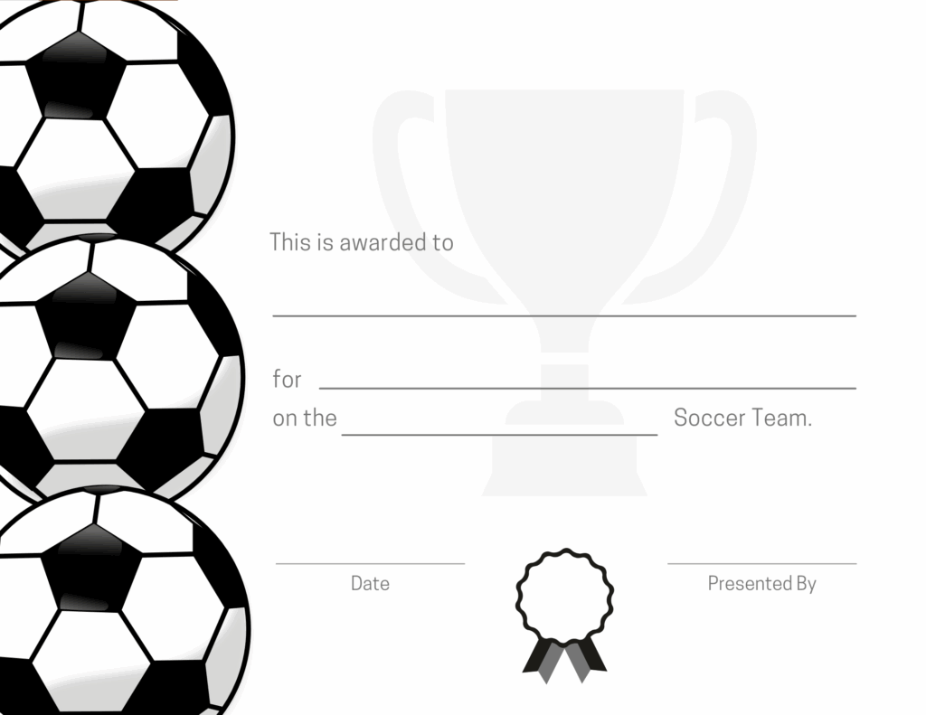 Free Soccer Award Certificates Printable FREE Printable A Z