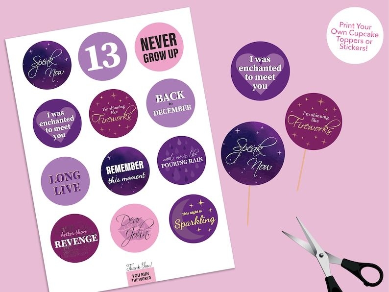 Free Taylor Swift Party Printables Printable New Year Banners