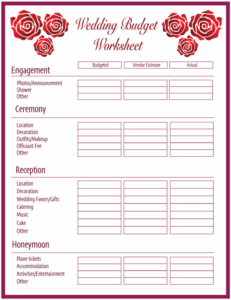 Free Wedding Planner Printables