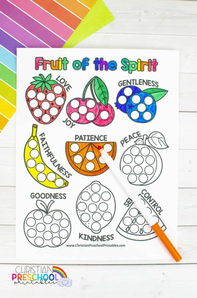 Fruits Of The Spirit Craft Archives Christian Preschool Printables