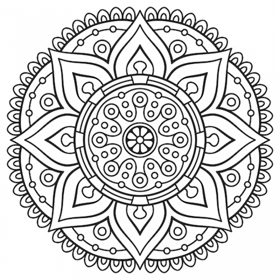Get This Mandala Coloring Pages For Adults Free Printable 13110