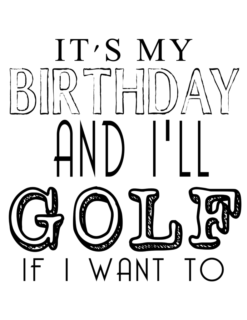 Golf Birthday Cards Free Printable Printable Templates Free