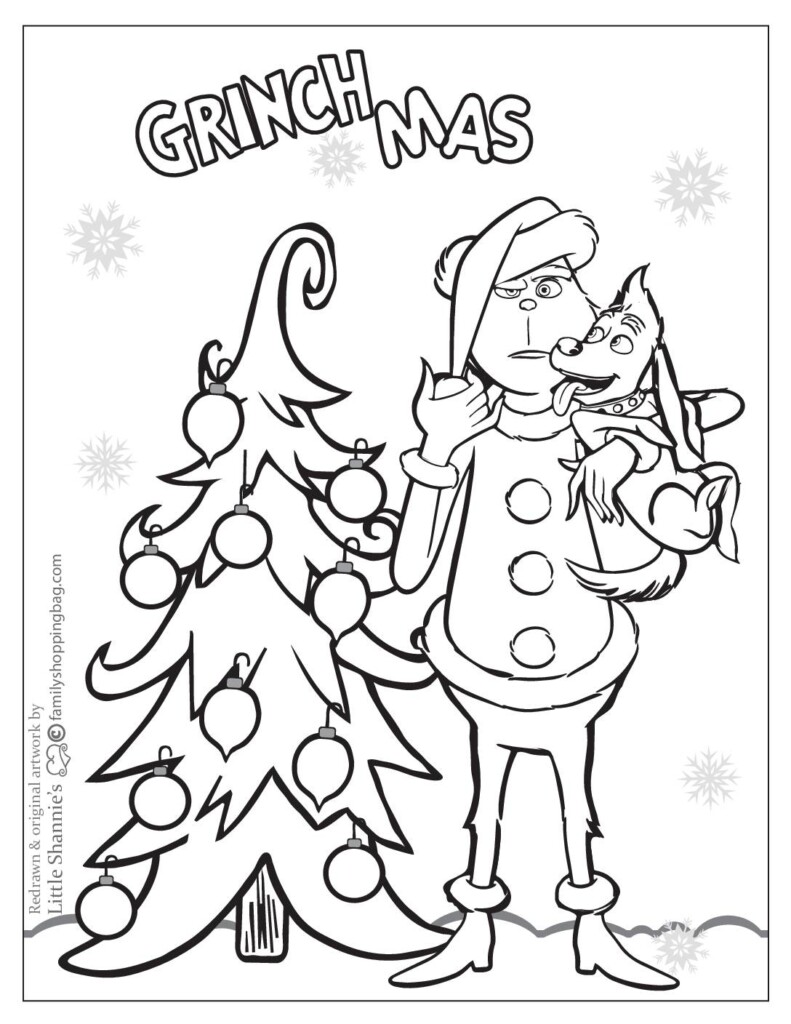 Grinch Tree Coloring Page Free Printable Templates