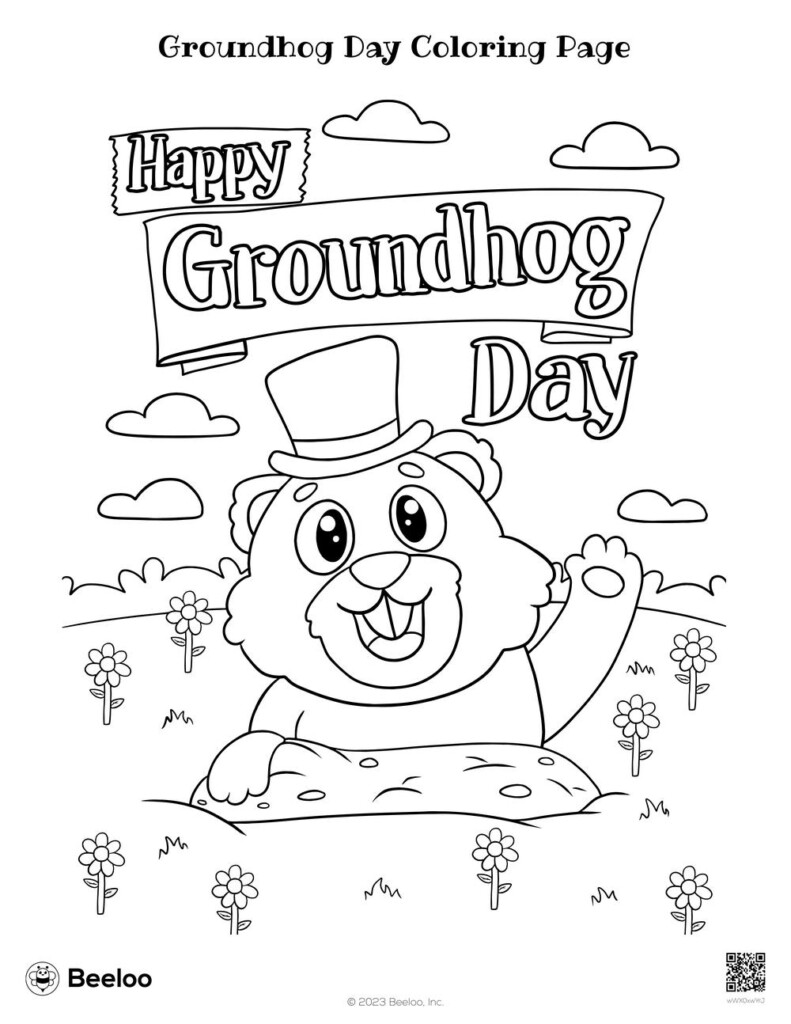 Groundhog Day Coloring Pages