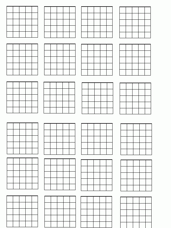 Guitar Chord Chart Blank Printable