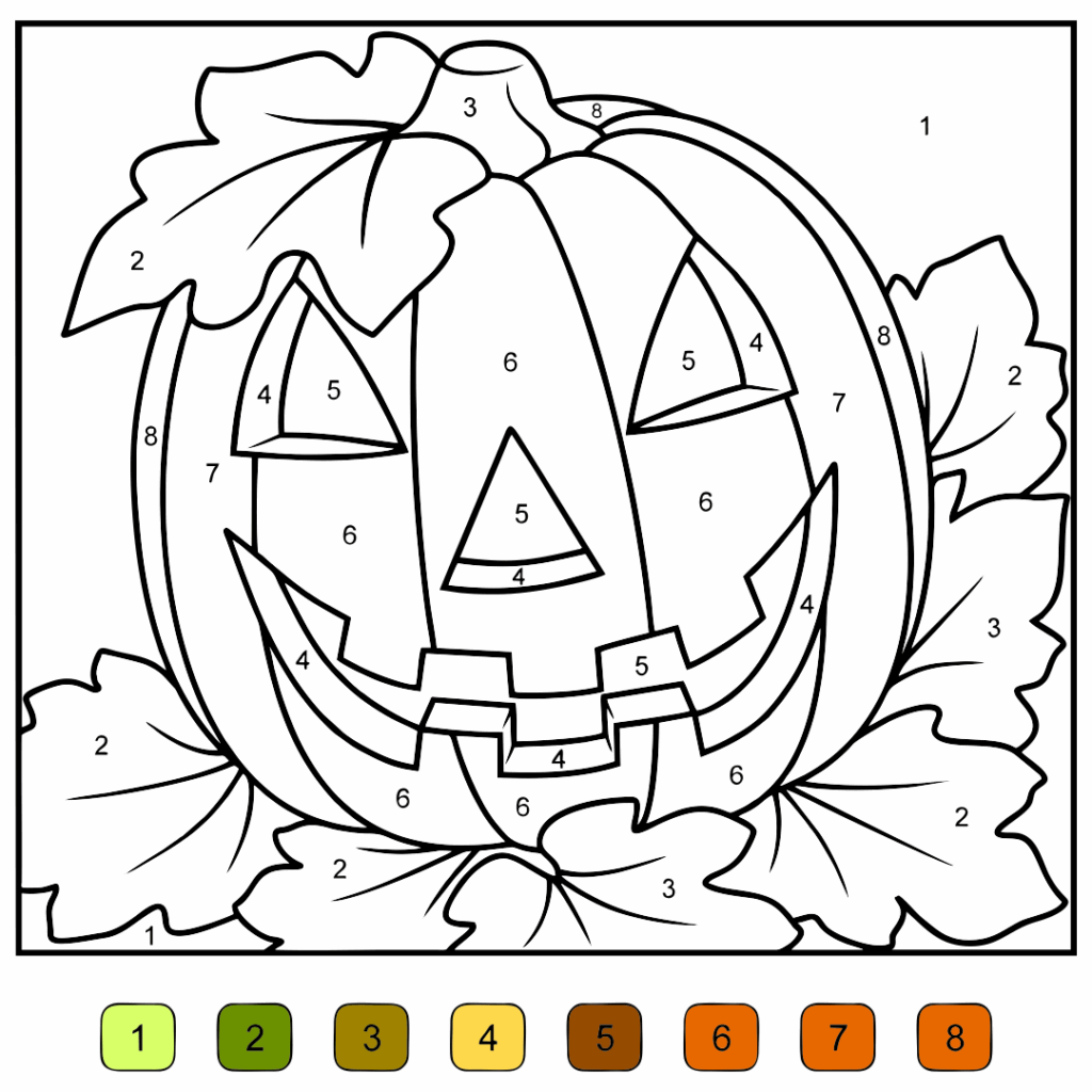 Halloween Color By Number Free Printables