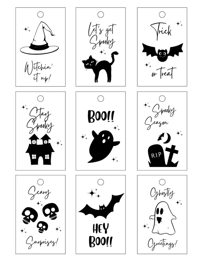 Halloween Gift Tags Printable Free Printable Free Templates