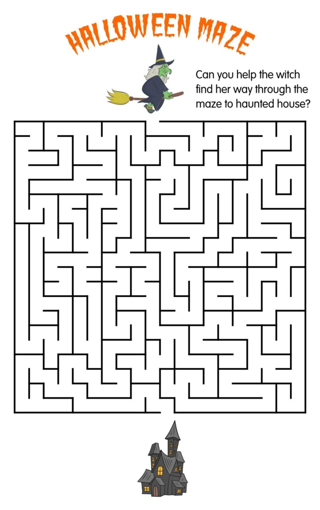 Halloween Mazes 15 Free PDF Printables Printablee