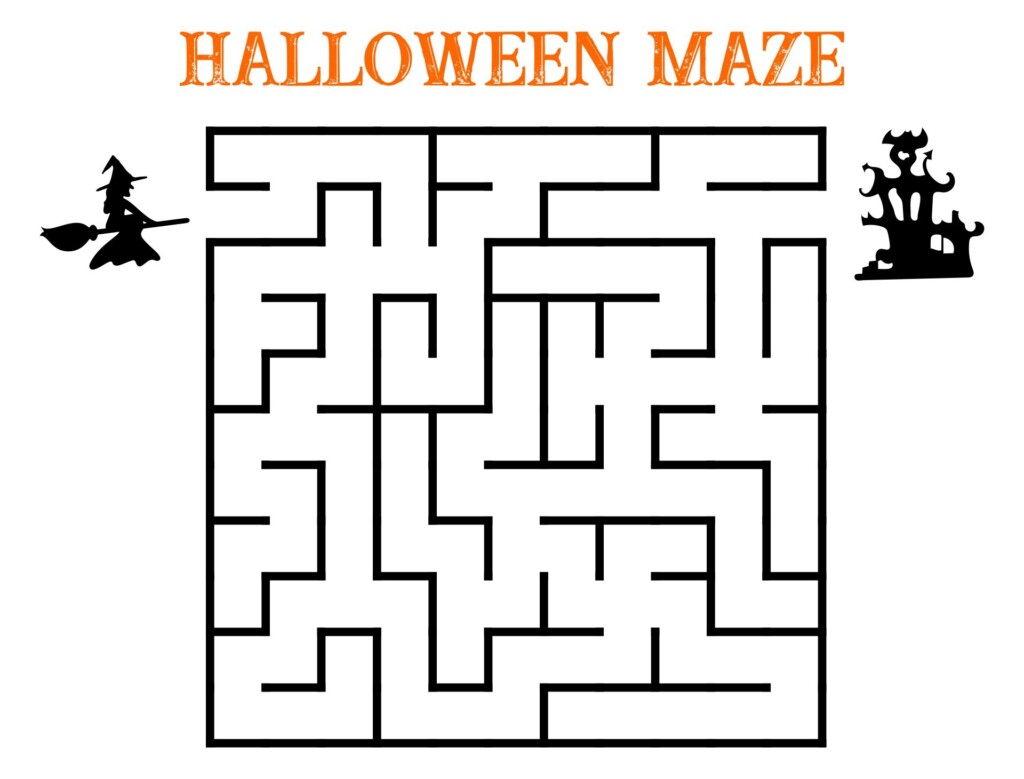 Halloween Mazes 15 Free PDF Printables Printablee