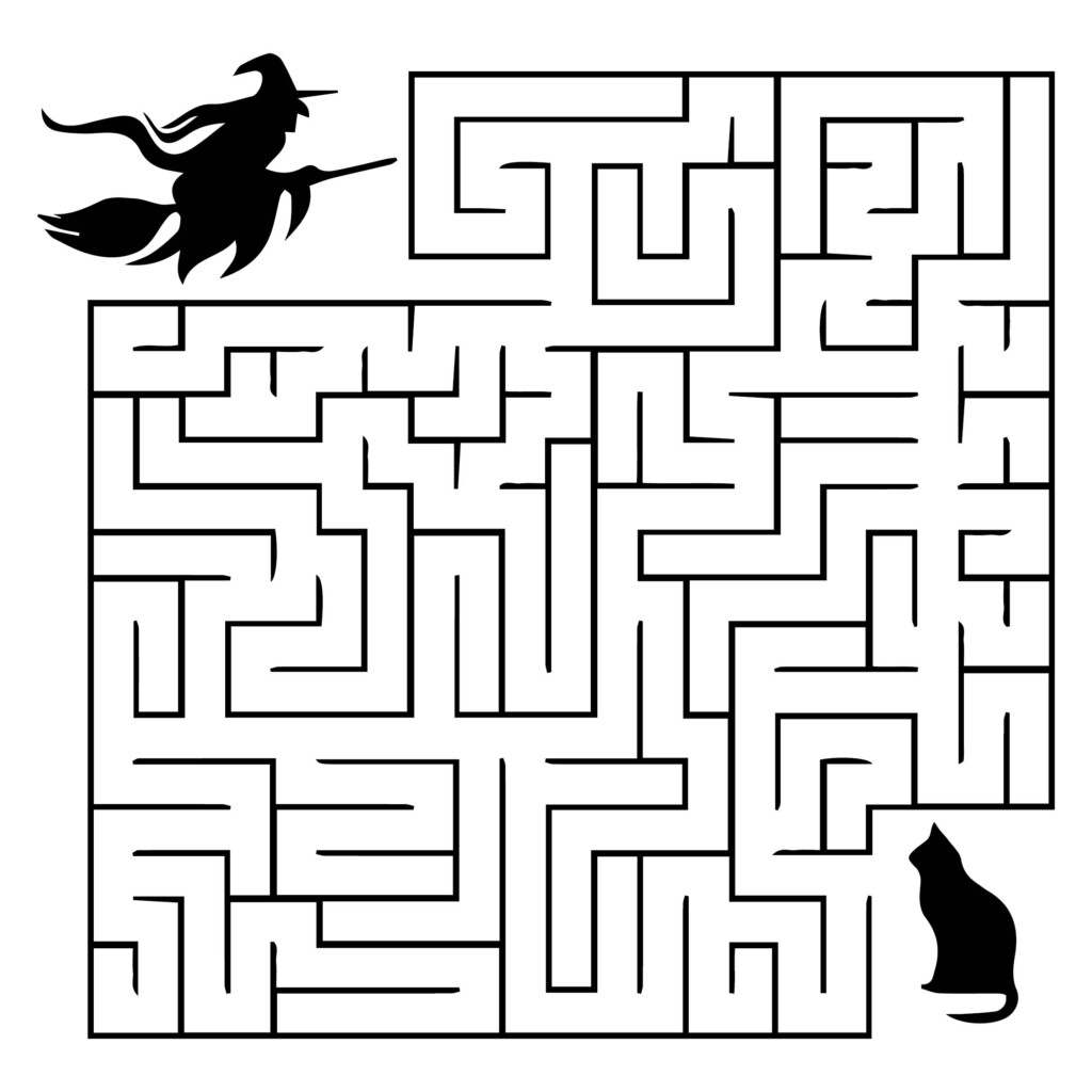 Halloween Mazes And Puzzles 15 Free PDF Printables Printablee