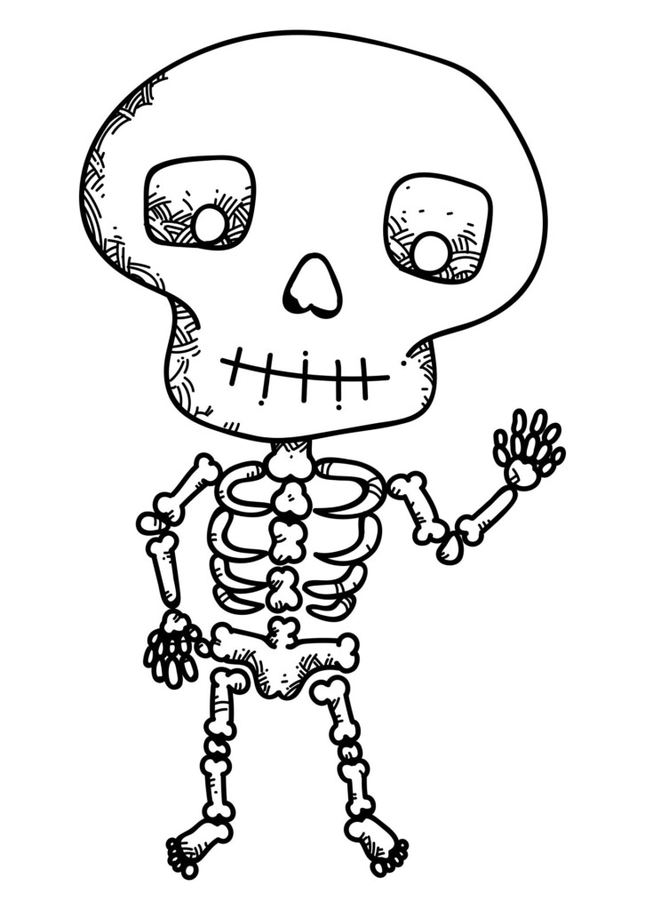 Halloween Skeleton Colouring Pages Free Printable Templates