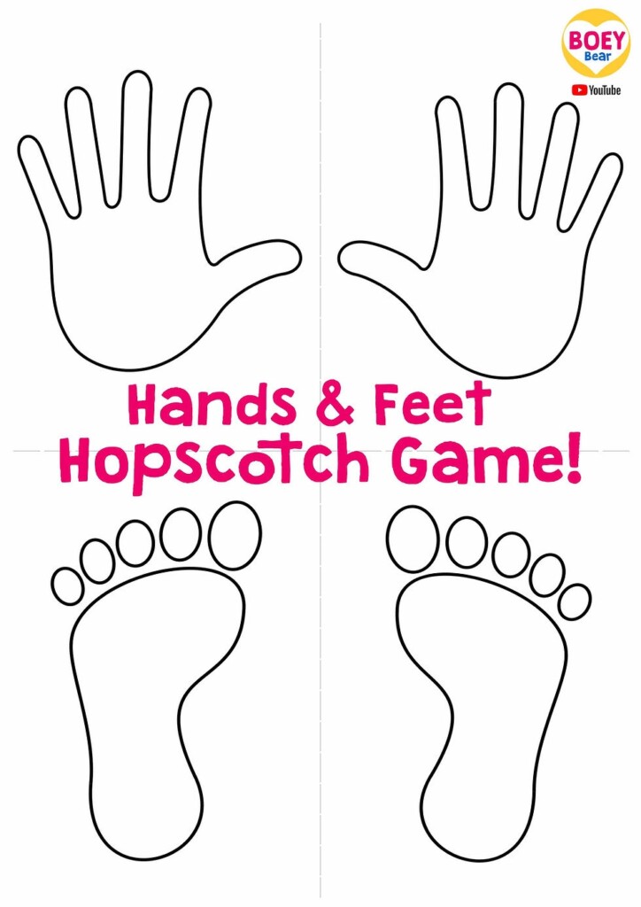 Hands Feet Hopscotch Game 