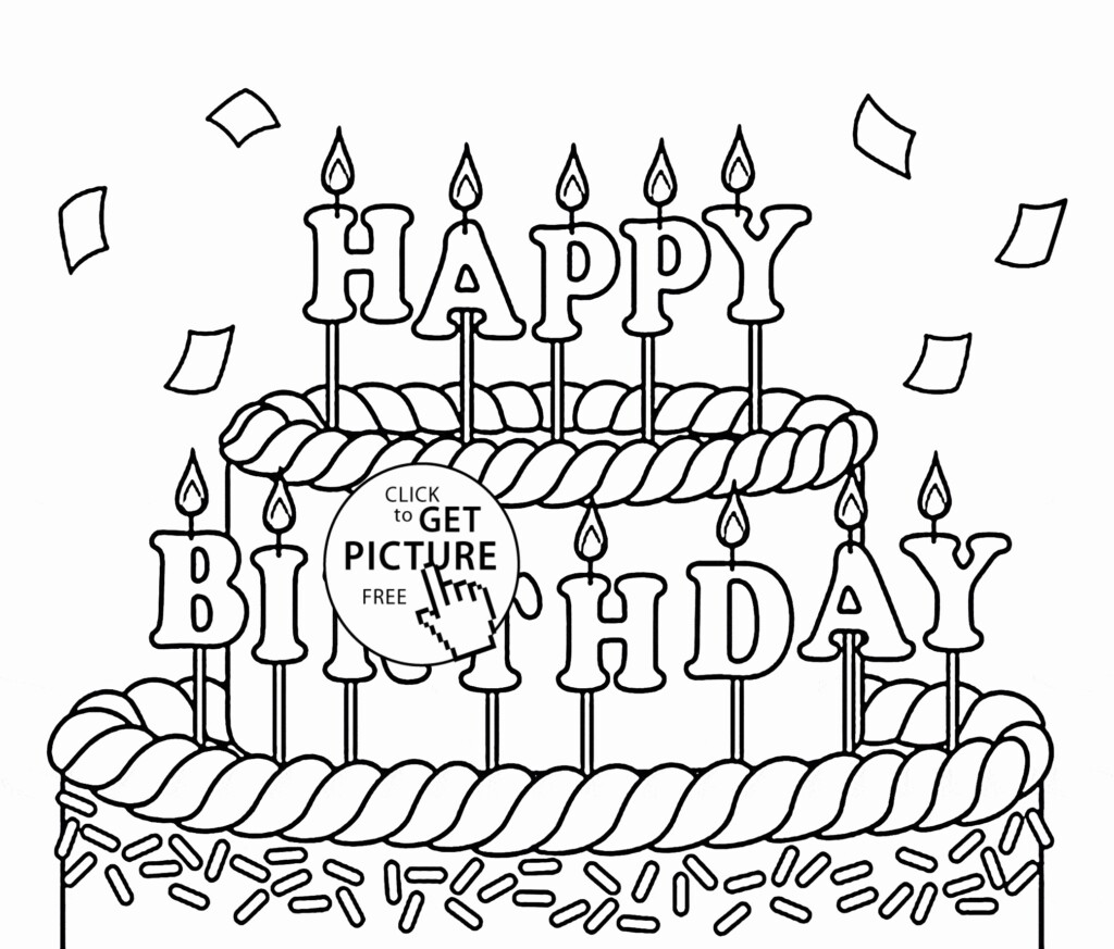Happy Birthday Coloring Pages To Print At GetColorings Free 