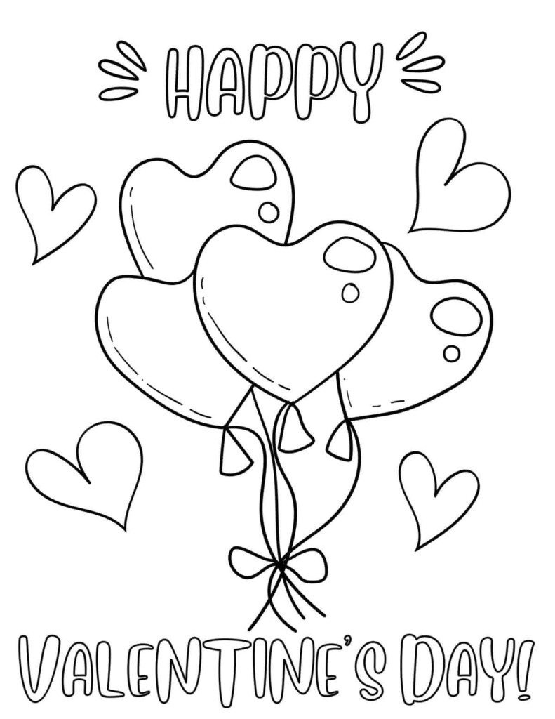 Happy Valentines Day Coloring Pages Free Printable