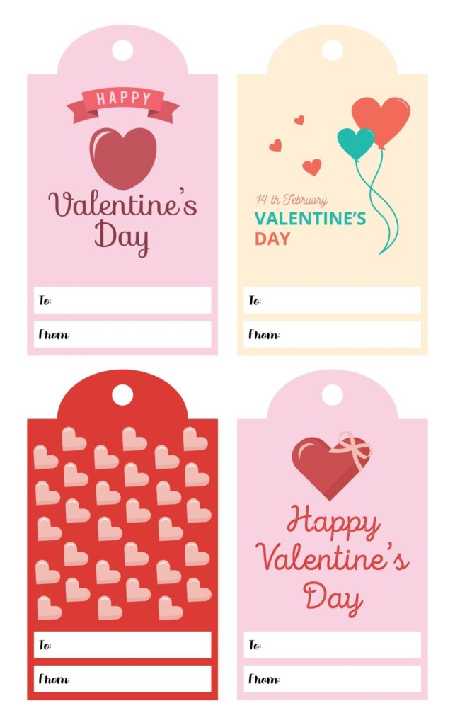Happy Valentines Day Tags Free Printable Printable Calendars AT A GLANCE