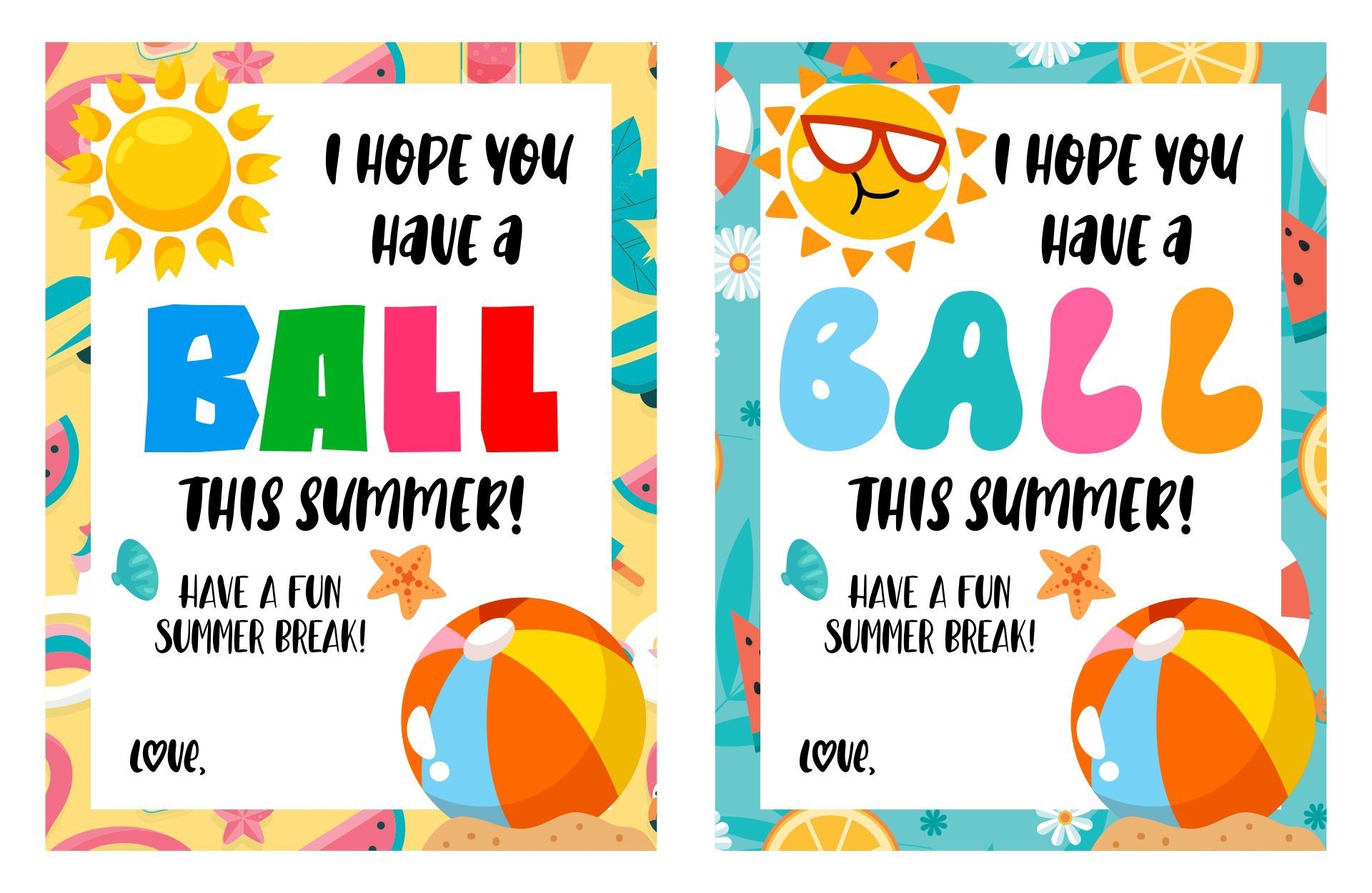 Have A Ball This Summer Gift Tags Free Printable Artofit
