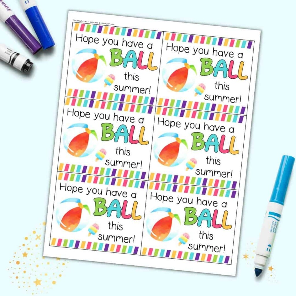 Have A Ball This Summer Printable Gift Tags The Artisan Life
