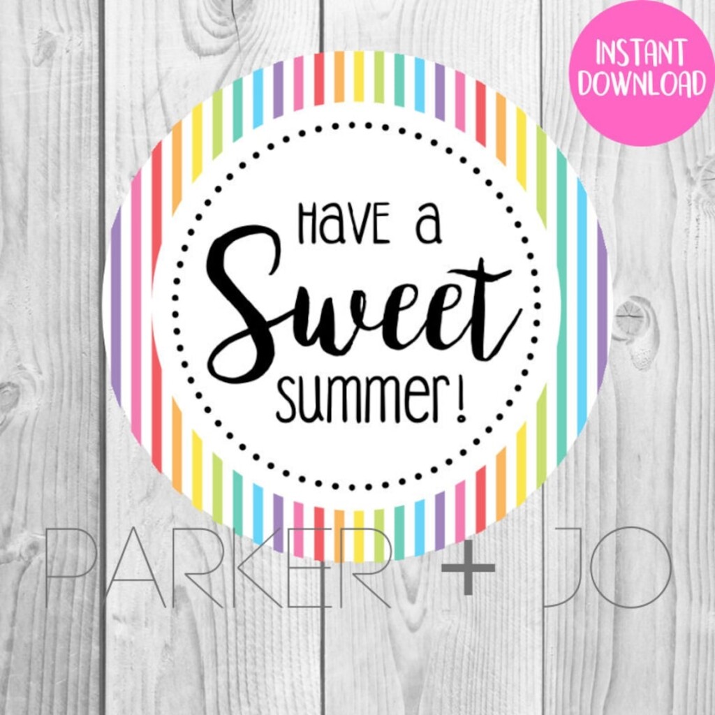 Have A Sweet Summer Free Printable Tag