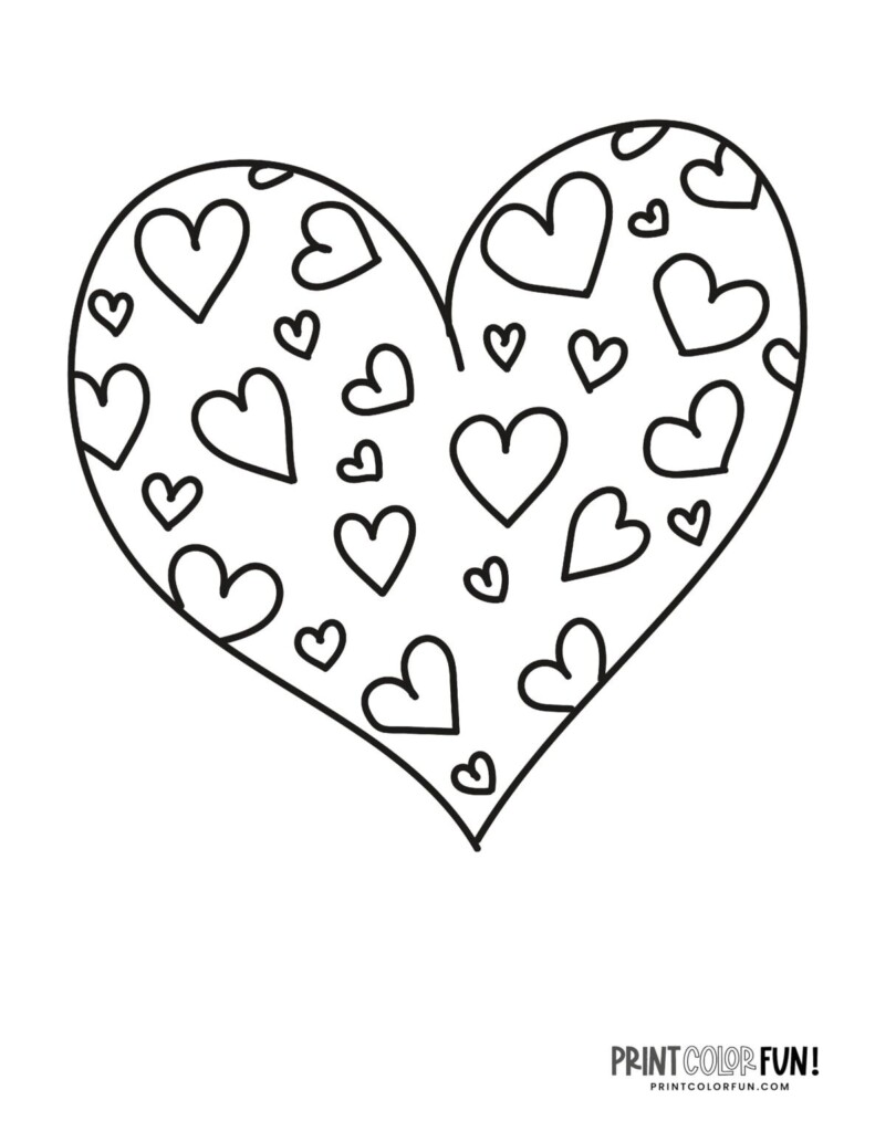 Hearts Coloring Pages Free