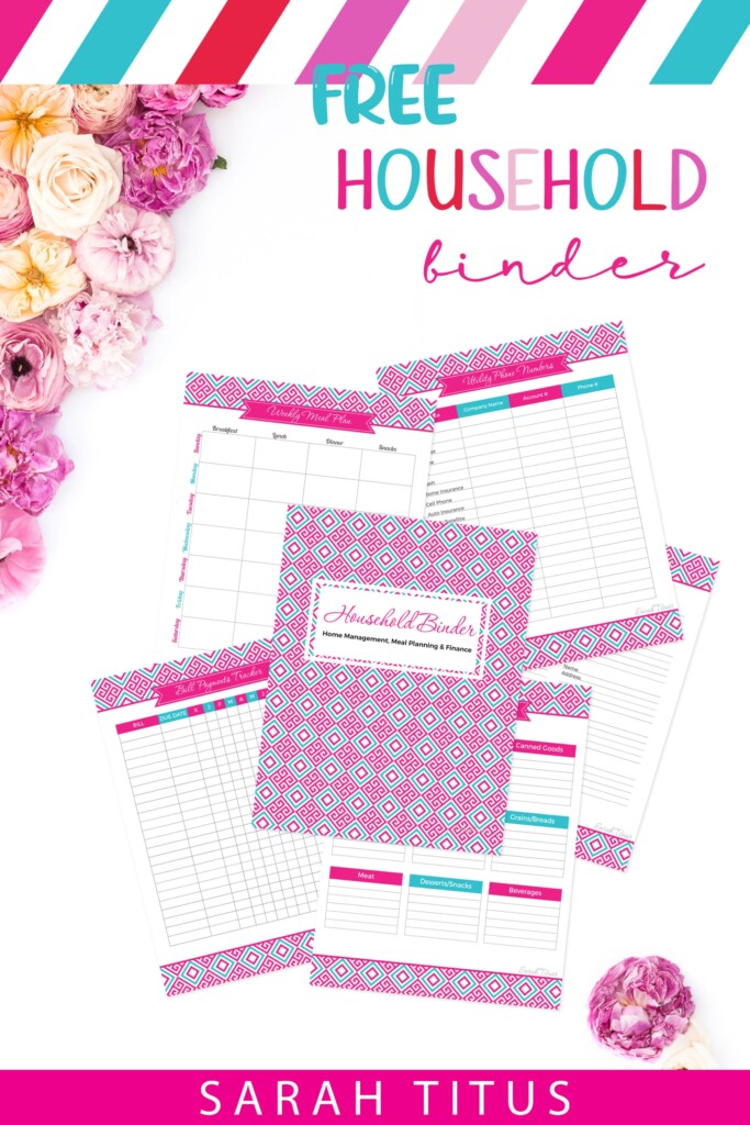 Household Binder Printables Free Printable Templates