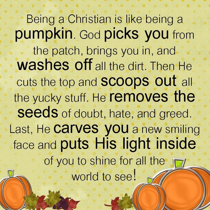 How Is Being A Christian Like A Pumpkin Poem Google Search 