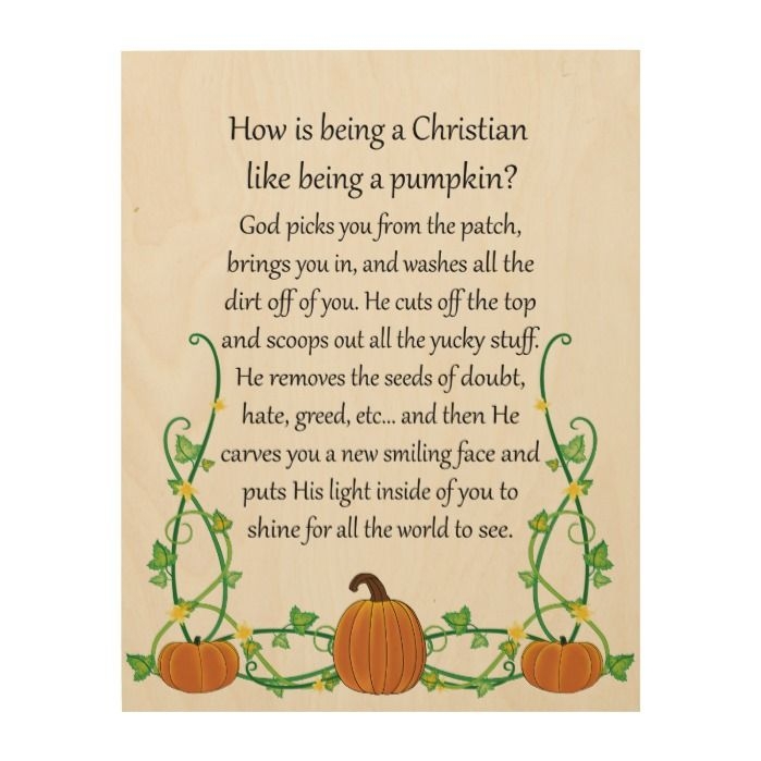How Is Being A Christian Like A Pumpkin Wall Art Zazzle Pumpkin 