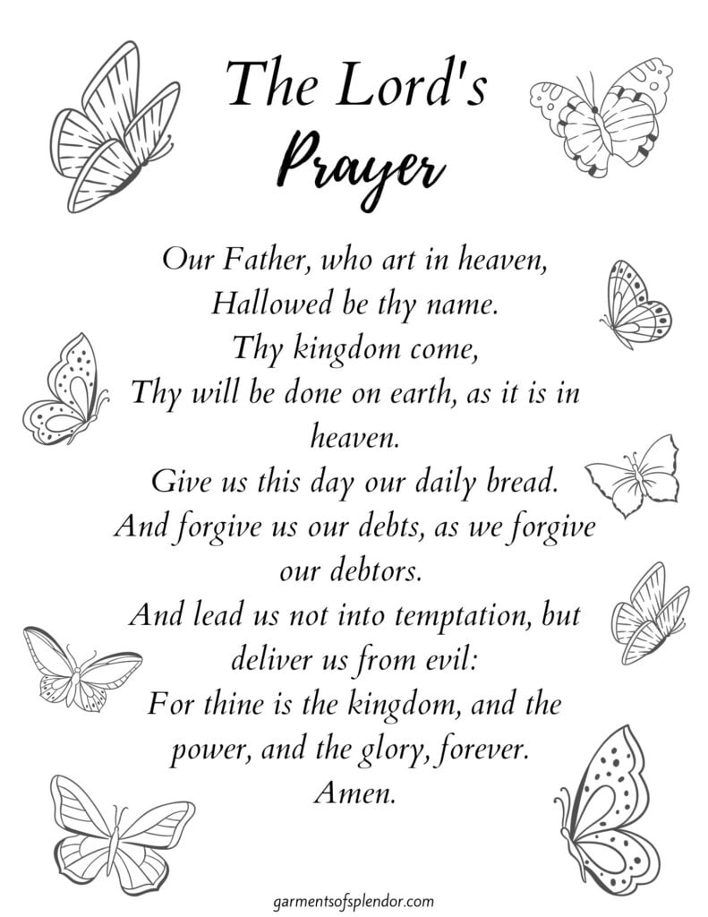 How To Pray The Lord 39 s Prayer With Power Free Printables Inside 