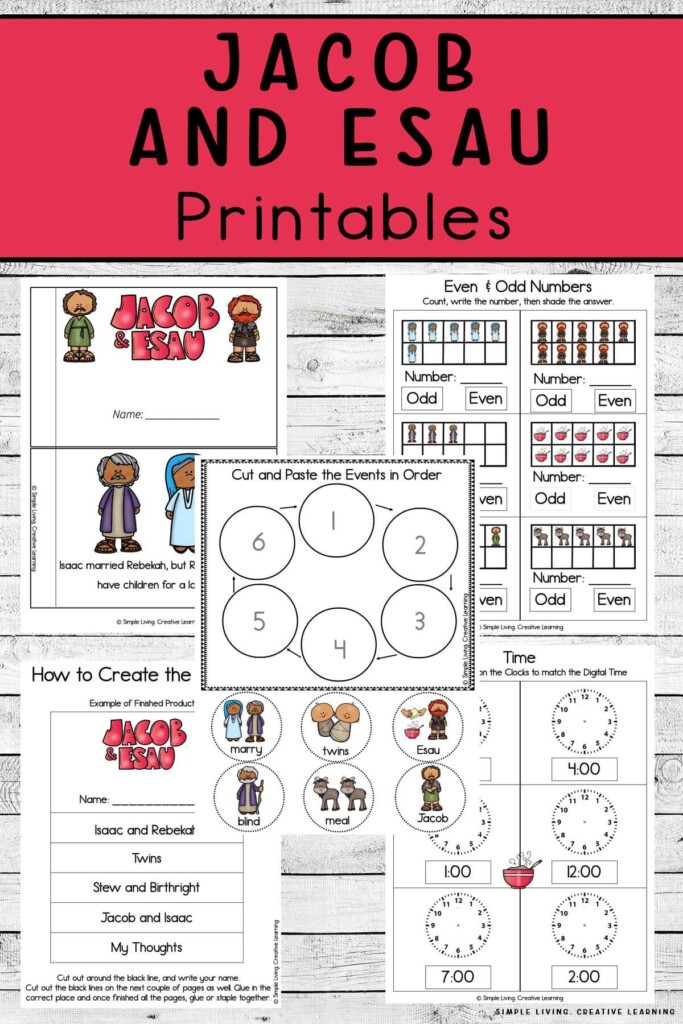 Jacob And Esau Free Printables Printable Sight Words List