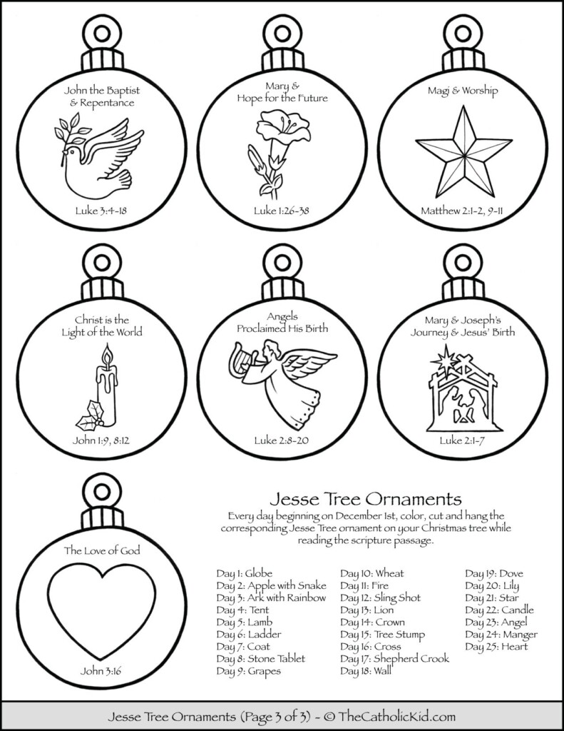 Jesse Tree Ornaments Free Printable