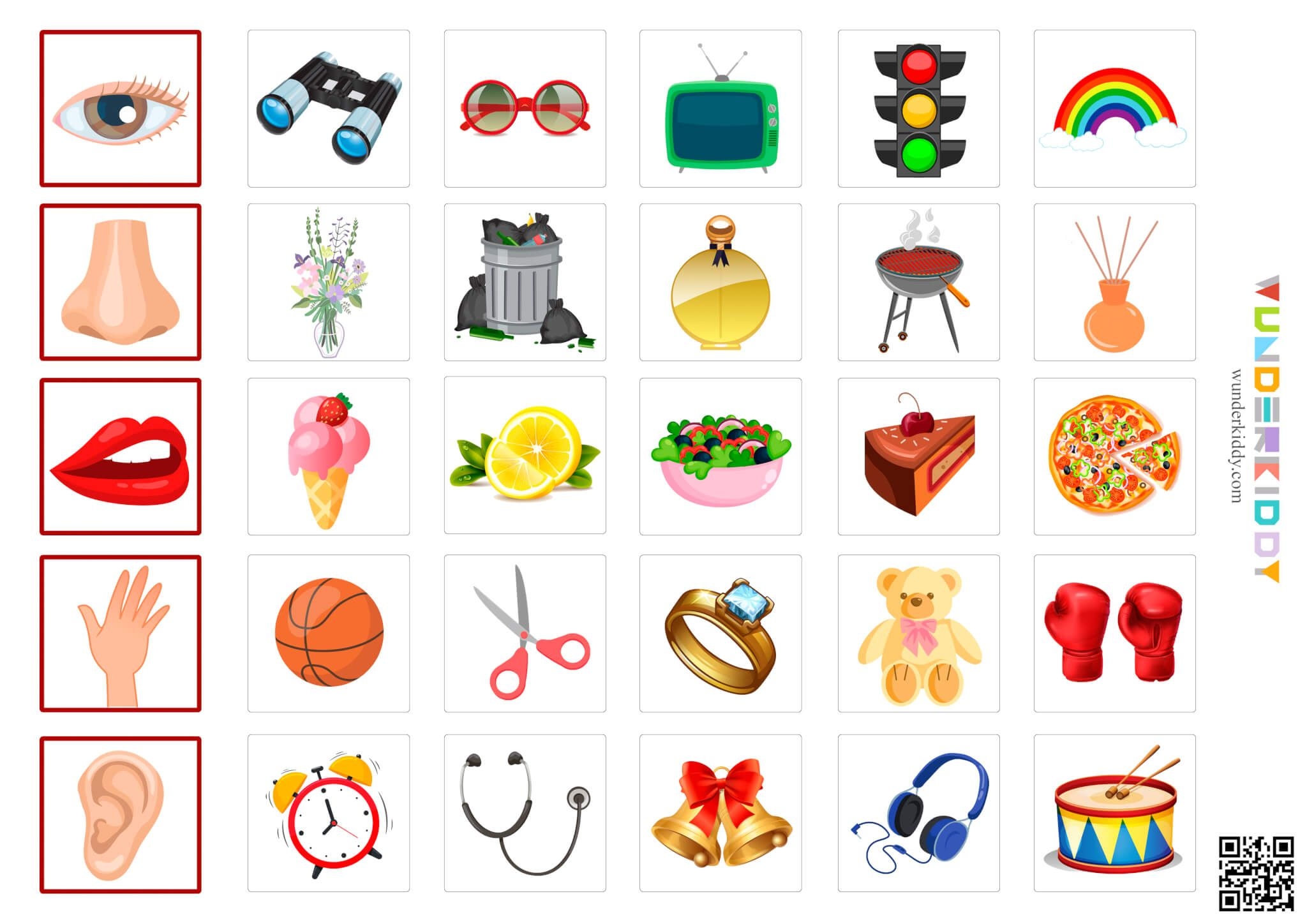 Kindergarten Printable Sorting Activity Five Senses Artofit