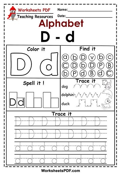 Letter D D Activities Free Printables Worksheets PDF