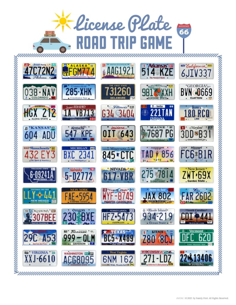 License Plate Game Printable Free Web Try Our Free Printable License 