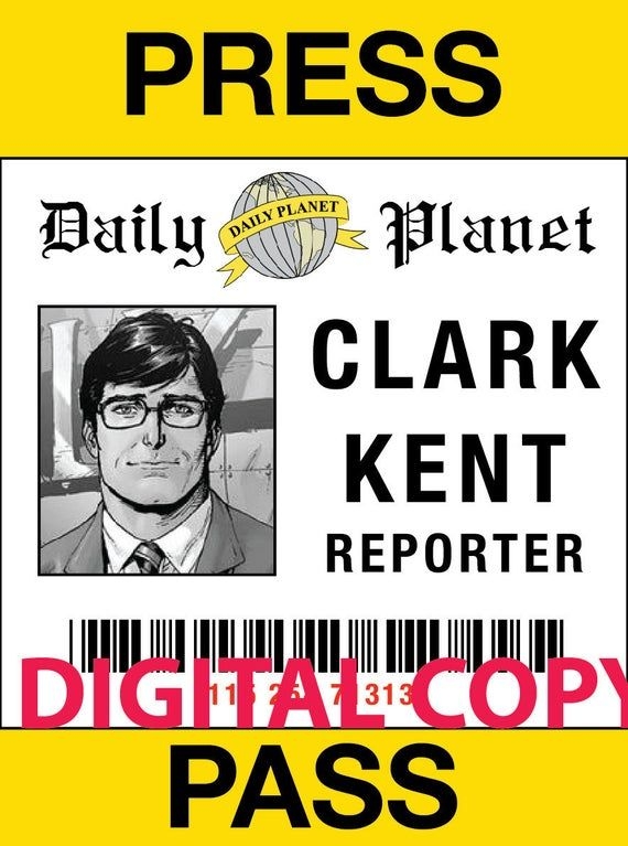 Lois Lane Press Pass Template