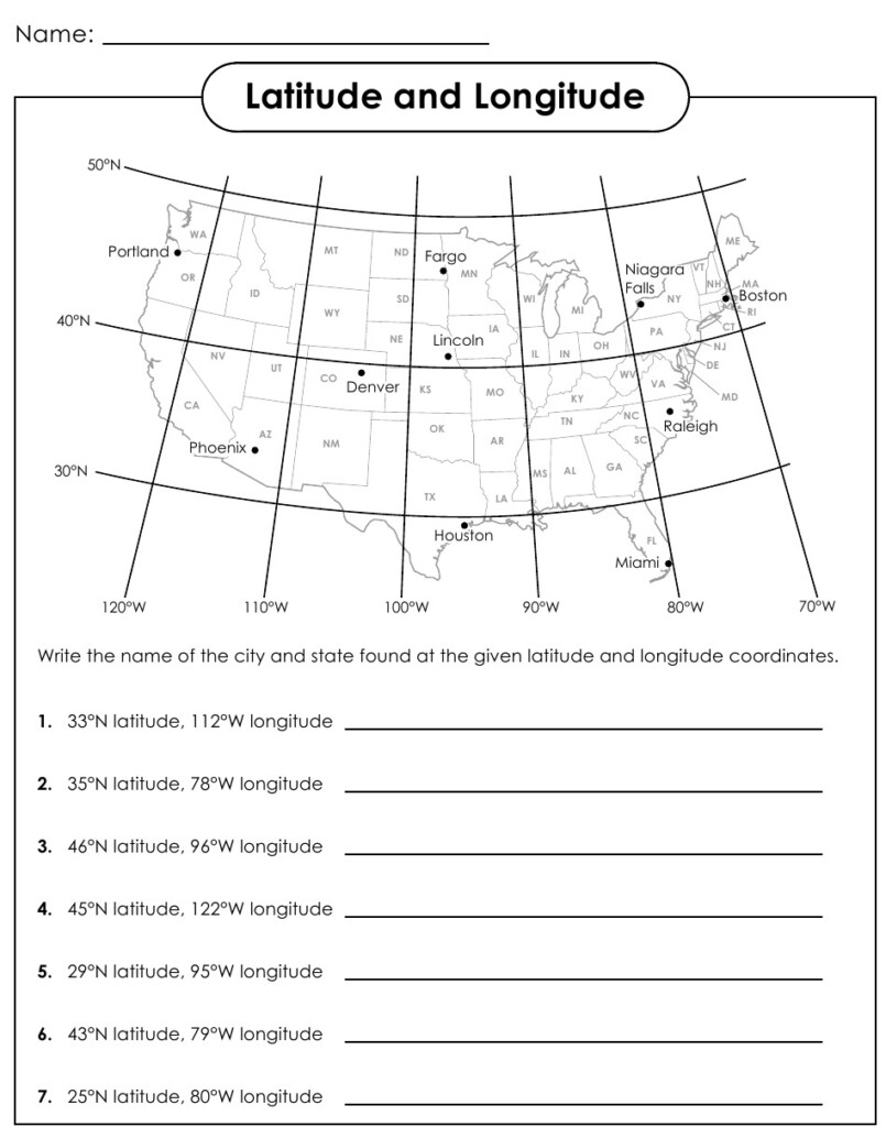 Longitude And Latitude Lesson Plans 6th Grade Free Worksheets Samples