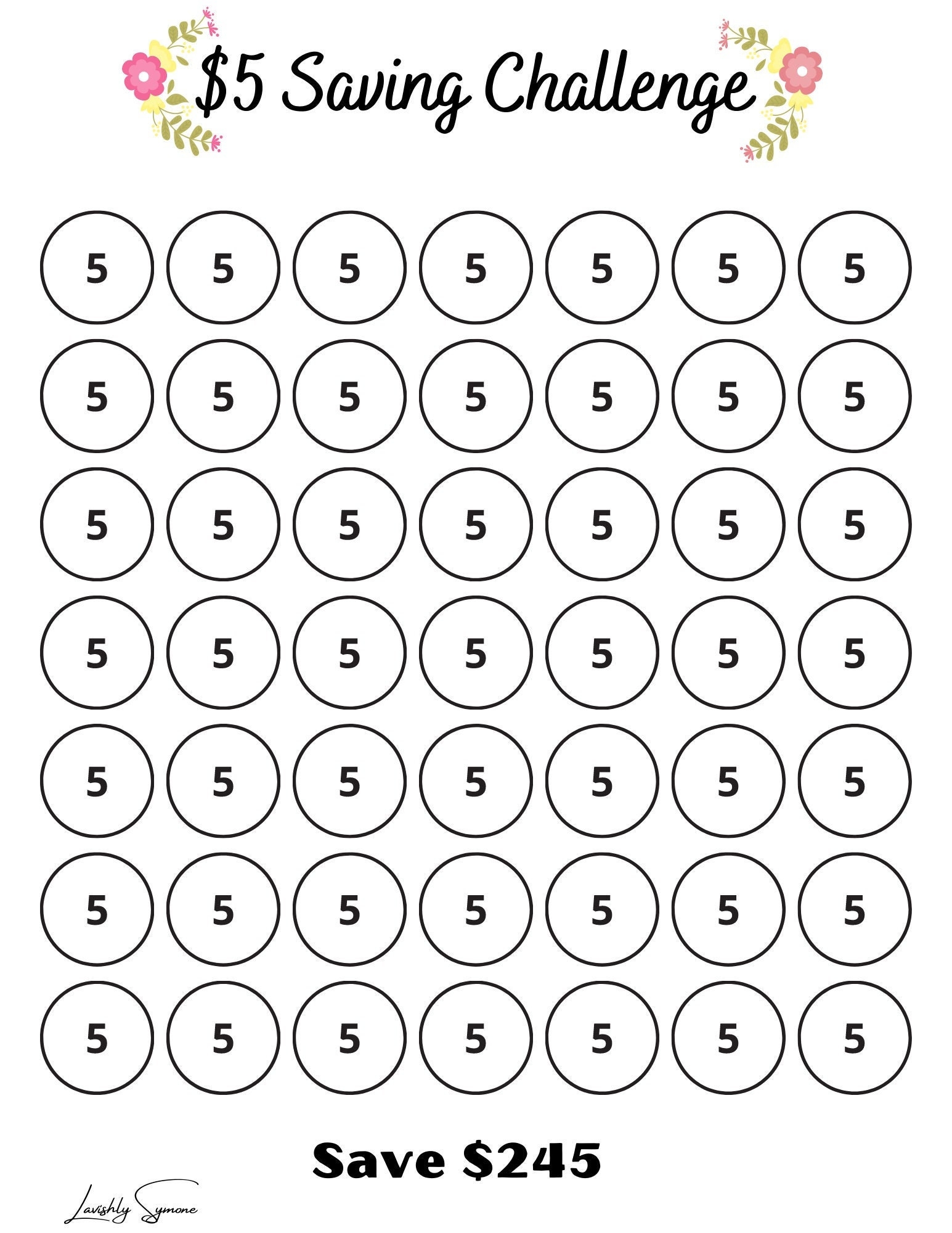 Low Income Savings Challenge Printable Printable Free Templates